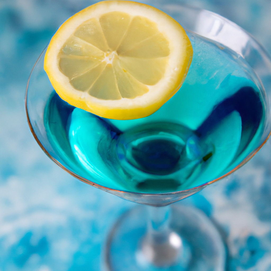 Into the Blue: Blue Curacao Vodka Martini