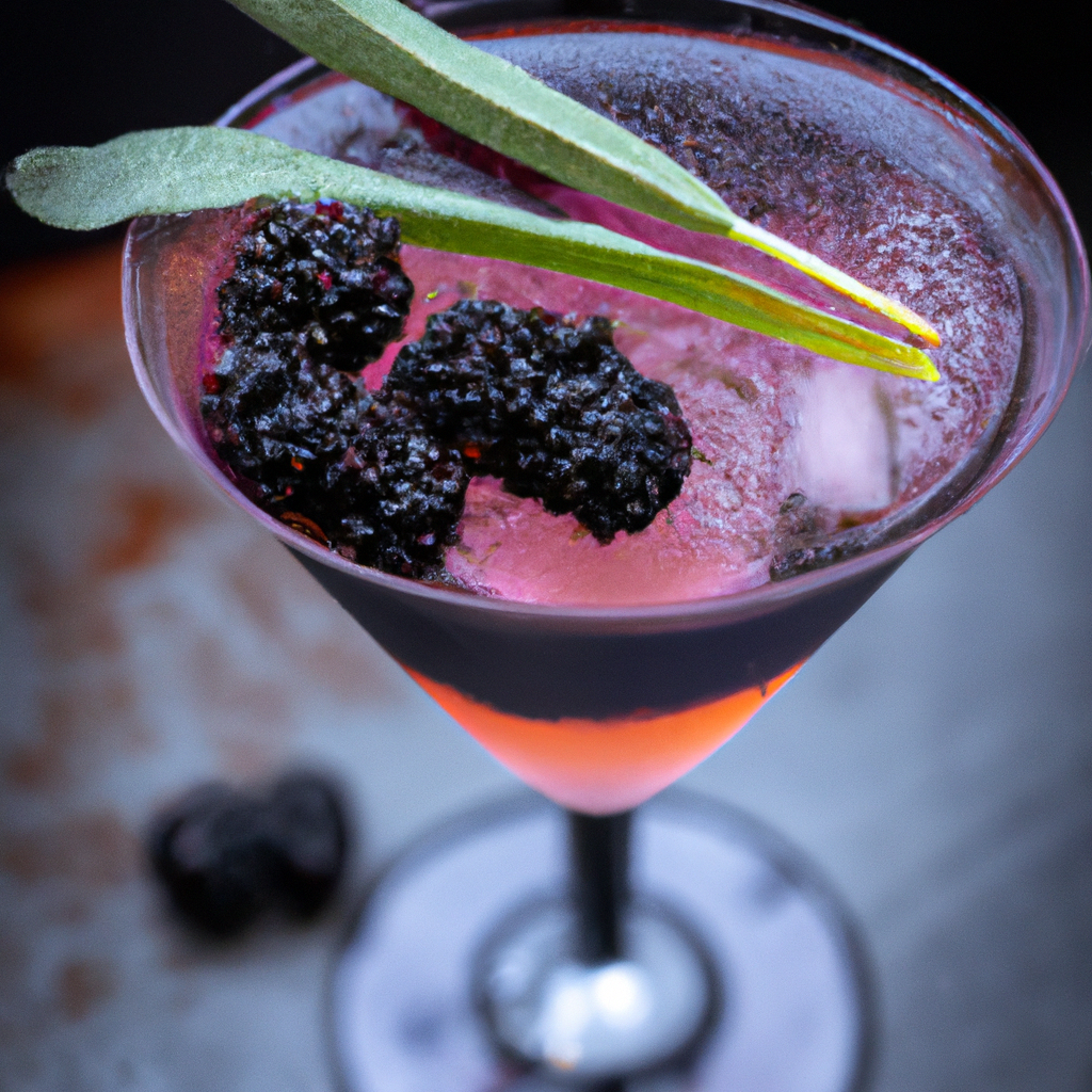 Midnight Magic: Blackberry Sage Gin Martini