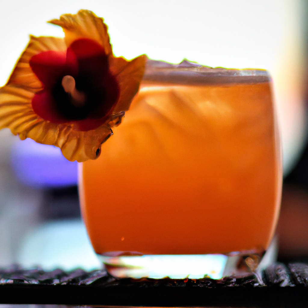 Sunset Serenity: Hibiscus Orange Blossom Martini