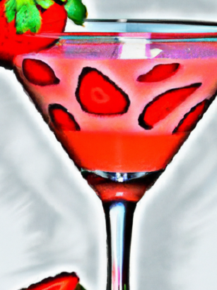 Berry Delight: Strawberry Martini Crafted with Vodka