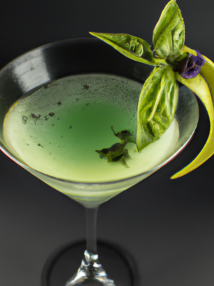 Harmony in Glass: Basil Lemongrass Martini