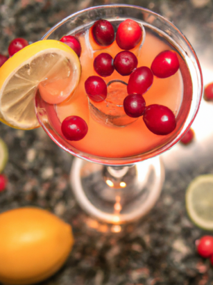Cranberry Zing: Orange Cranberry Vodka Martini
